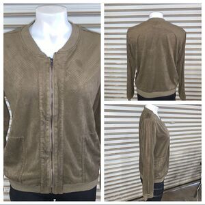 Cavalini zip up jacket olive green long sleeve